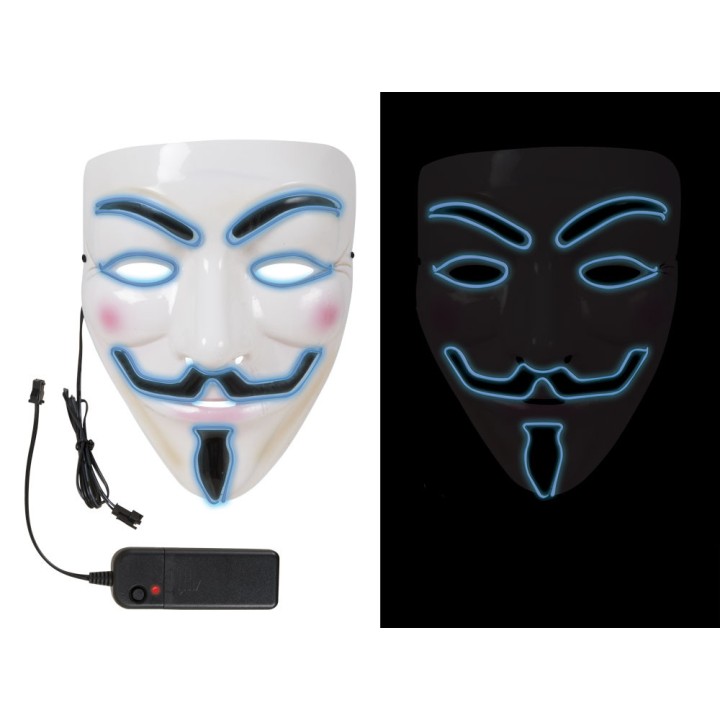Masque adulte rigide anonymous lumineux