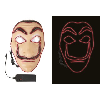 Masque adulte rigide braqueur lumineux