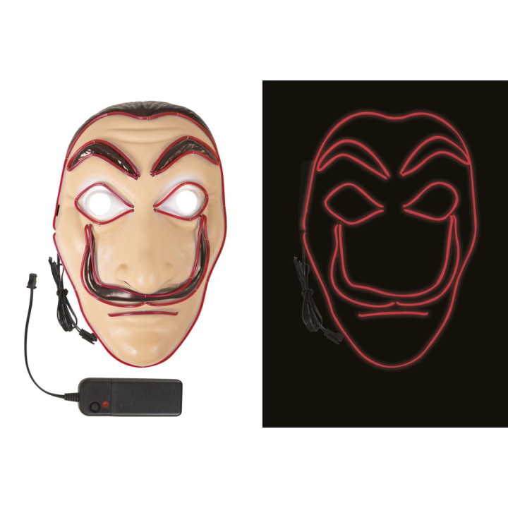 Masque adulte rigide braqueur lumineux