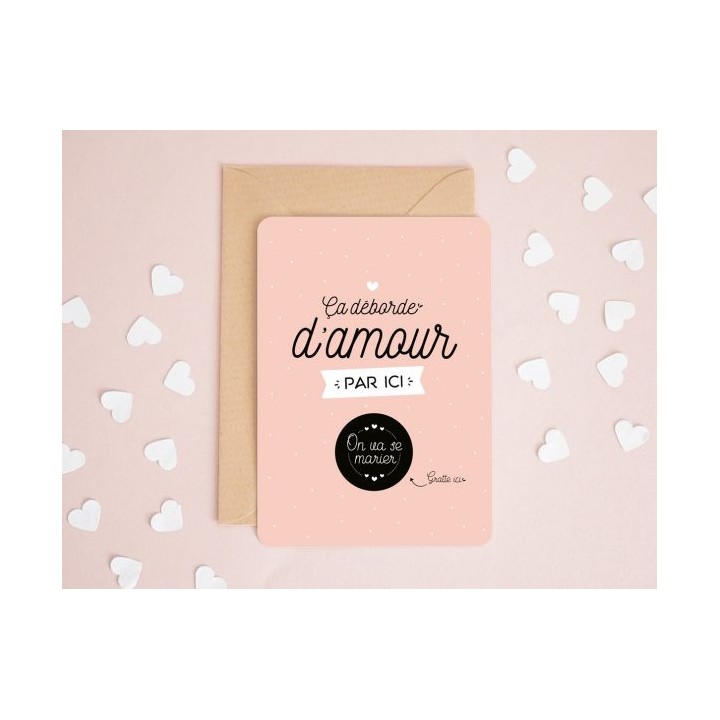 Carte à gratter On va se marier