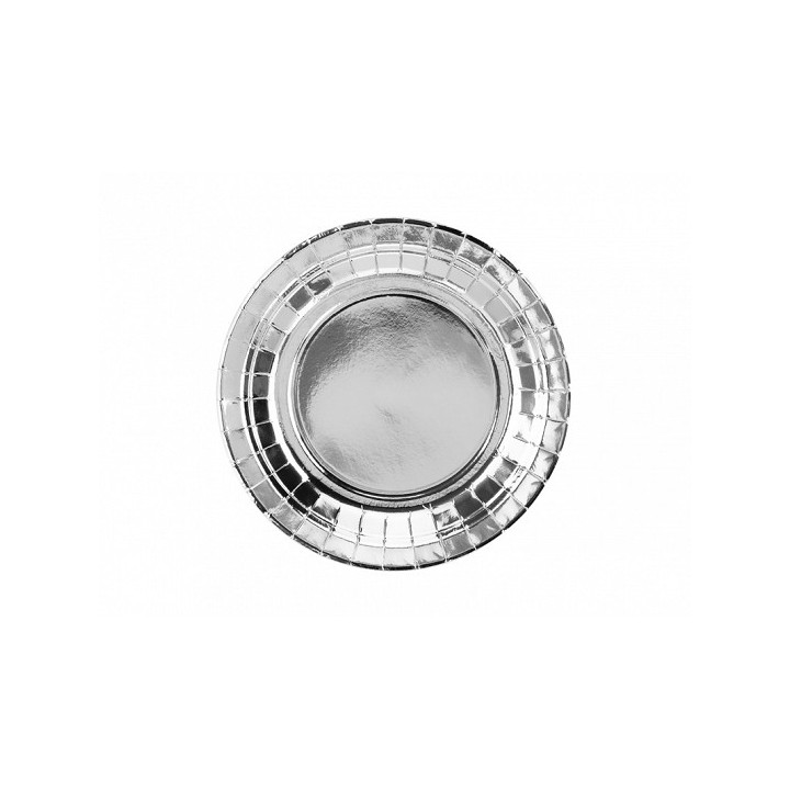 Assiettes carton argent