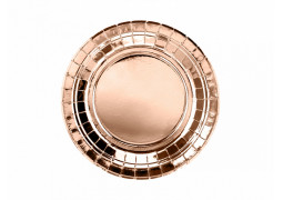 Assiette en carton rose gold