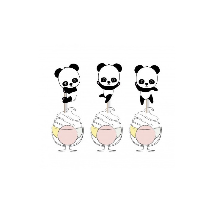Cake topper Baby panda