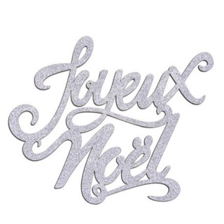 Mot Joyeux Noël argent