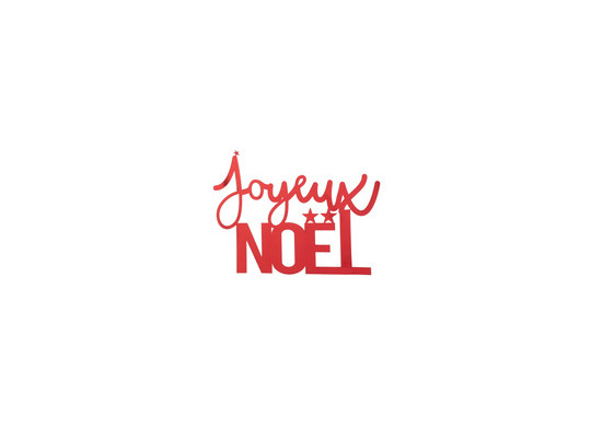 Lettres Joyeux Noël rouge