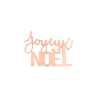 Lettres Joyeux Noël rose gold