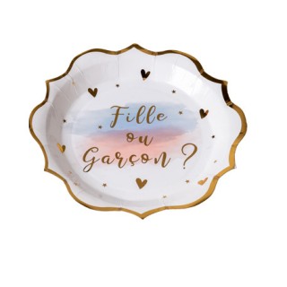 8 Assiettes fille ou garçon ? - Article de fête
