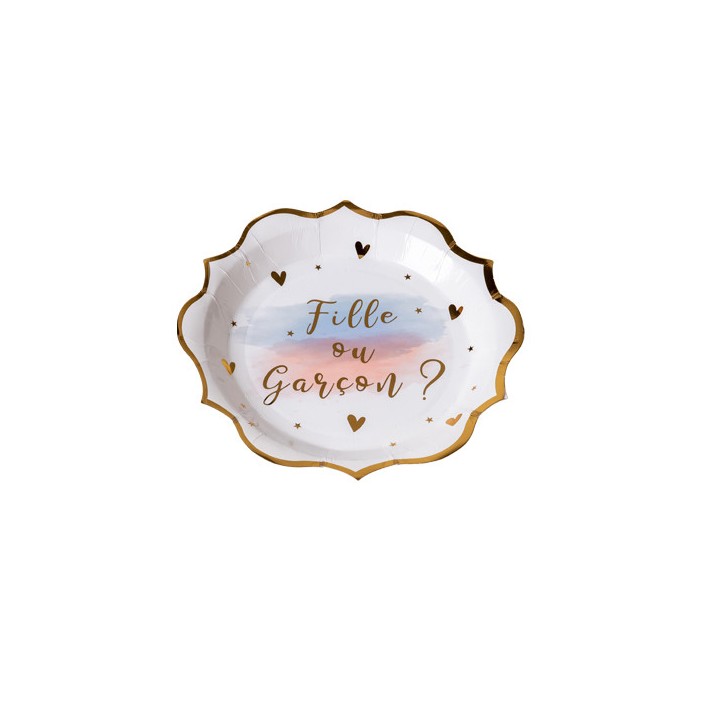 8 Assiettes fille ou garçon ? - Article de fête