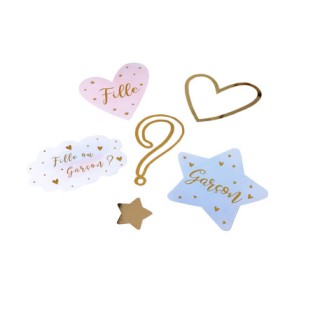 6 déco table gender reveal - Article de fête