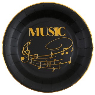 6 assiettes disque d'or
