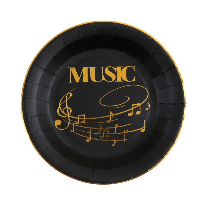 6 assiettes disque d'or