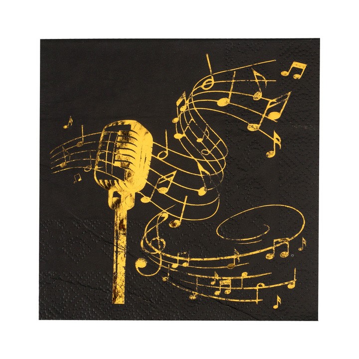20 serviettes disque d'or