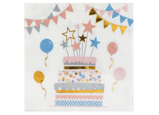 20 serviettes kitty party anniversaire