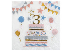 20 serviettes kitty party anniversaire "3"