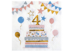 20 serviettes kitty party anniversaire "4"