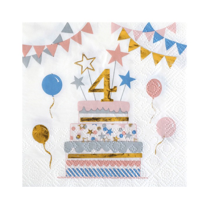 20 serviettes kitty party anniversaire "4"