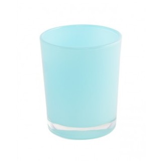 Bougeoir brillant bleu pastel