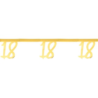 Guirlande âge métal or "18"