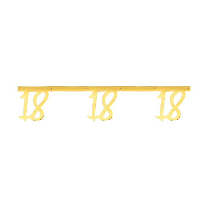 Guirlande âge métal or "18"