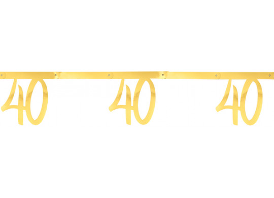 Guirlande âge métal or "40" Guirlande âge métal or "40"