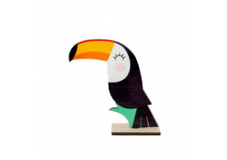 Centre de table toucan bois