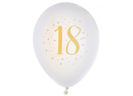 Ballons joyeux anniversaire métal or "18"