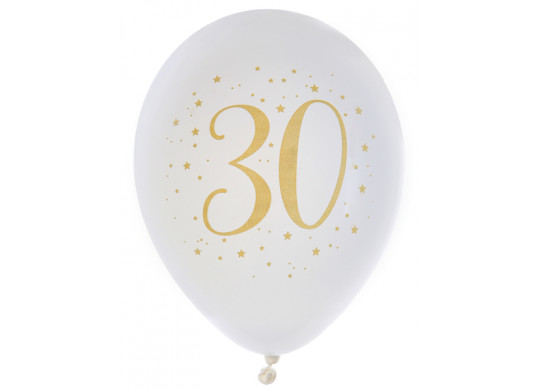 Ballons joyeux anniversaire métal or "30"