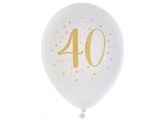 Ballons joyeux anniversaire métal or "40"