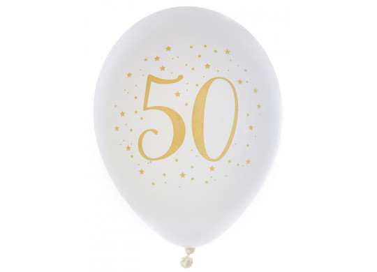 Ballons joyeux anniversaire métal or "50"