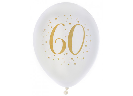 Ballons joyeux anniversaire métal or "60"