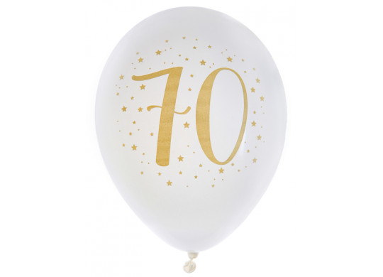 Ballons joyeux anniversaire métal or "70"
