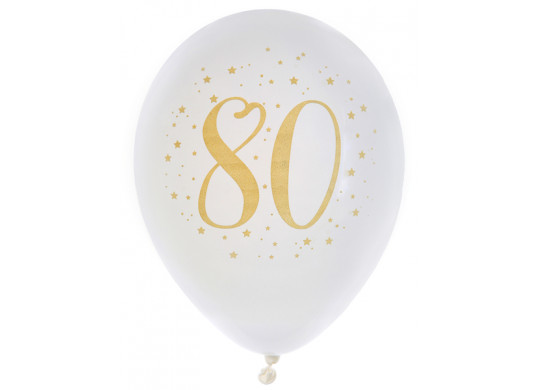 Ballons joyeux anniversaire métal or "80"