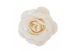 Rose en satin blanc 8cm