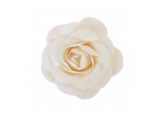 Rose en satin blanc 8cm