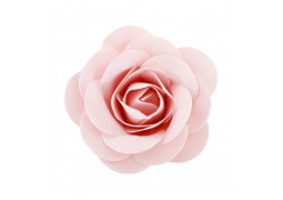 Rose en satin rose pastel 8cm