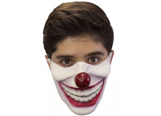 Demi-masque adulte latex bouche clown - Halloween - Accessoires