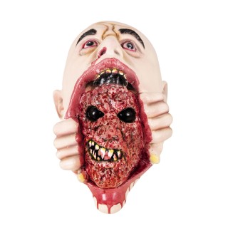 Masque latex homme avec alien