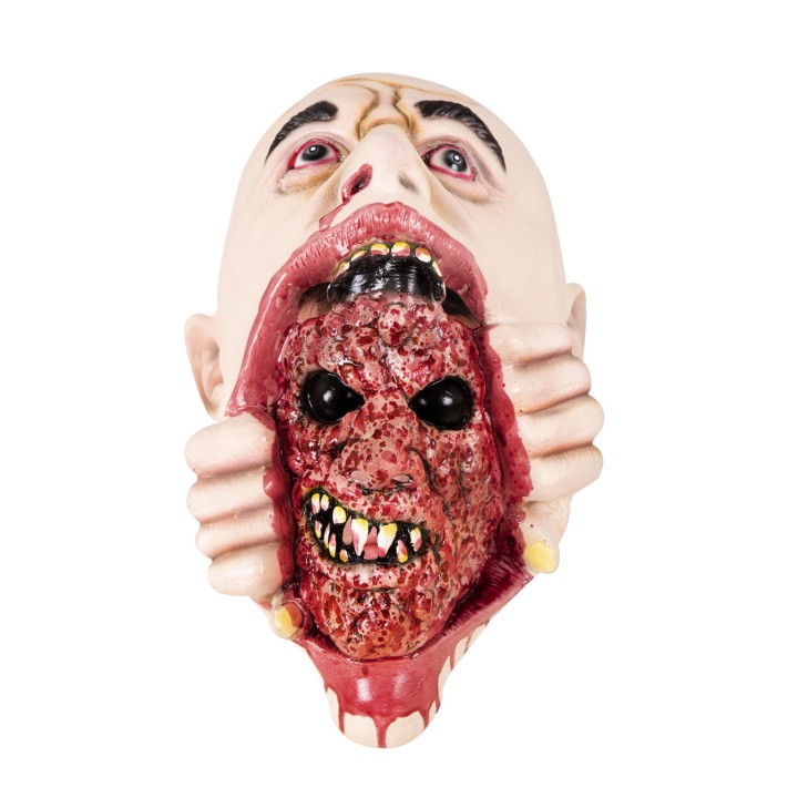 Masque latex homme avec alien