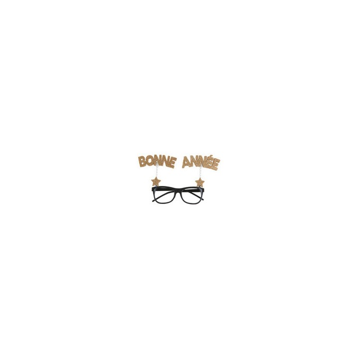 Lunettes bonne année pailleté or