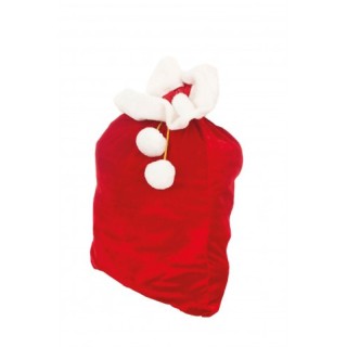 Sac à jouets velours rouge