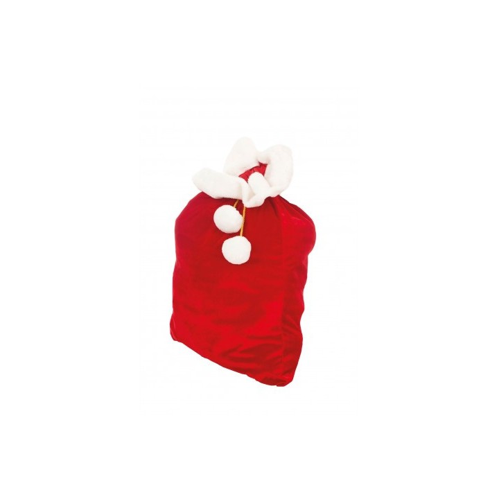 Sac à jouets velours rouge