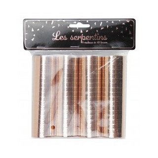 4 serpentins rose gold - Cotillon - Article de fête