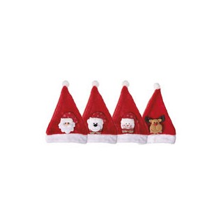 Bonnet de Père Noël enfant peluche