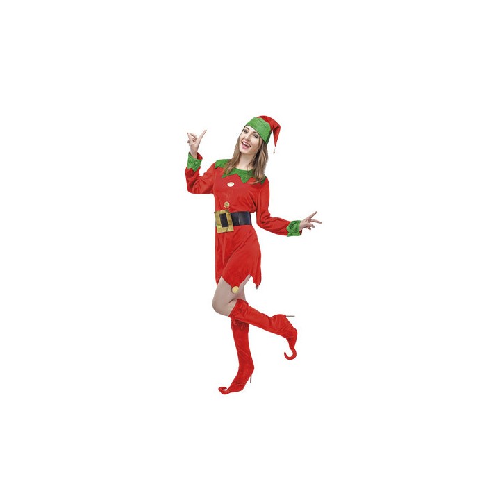 Costume adulte femme lutin de Noël