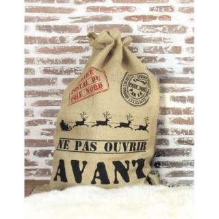 Sac à jouets jute Ne pas ouvrir avant