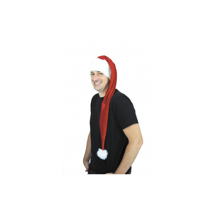 Bonnet de Noël velours extra long