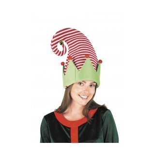 Bonnet de lutin rayé rouge/blanc