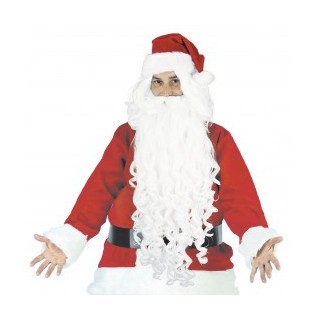 Perruque et barbe de Père Noël extra longue