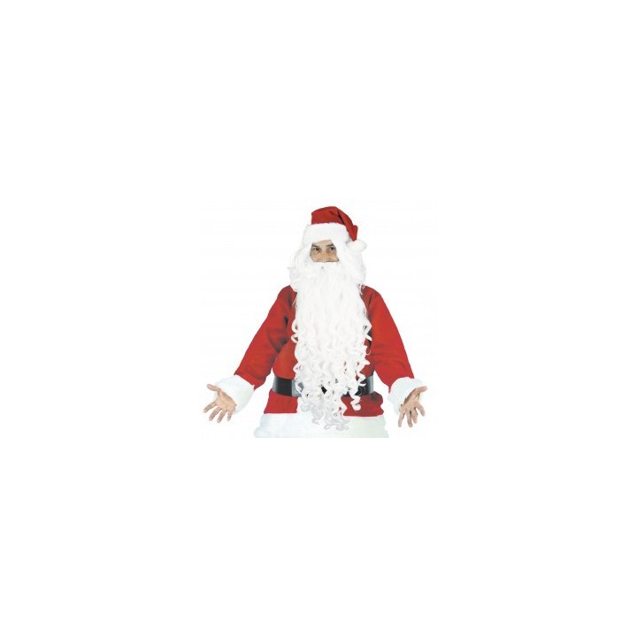 Perruque et barbe de Père Noël extra longue