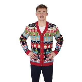 Gilet moche de Noël adulte multico